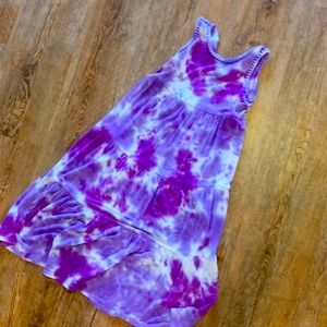 Tie dyed purple maxi dress